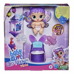 Baby Alive GloPixies Minis Doll, Plum Rainbow, Glow-In-The-Dark 3.75-Inch Pixie Toy with Surprise Friend