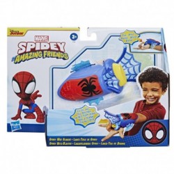 Marvel Spidey and His Amazing Friends Spidey Web Slinger, Wrist-Mounted Toy, Fabric Web Extends and Retracts