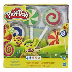 Play-Doh Lollipop 4-Pack of Pretend Play Candy Molds filled with 3 Ounces of Non-Toxic Play-Doh Modeling Compound
